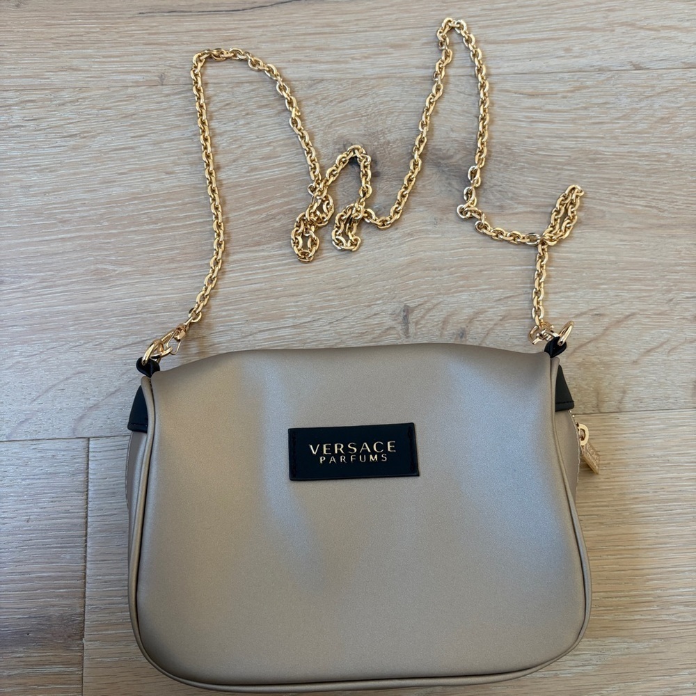 Versace Fragrance Gold Clutch Shoulder Crossbody Handbag*H
